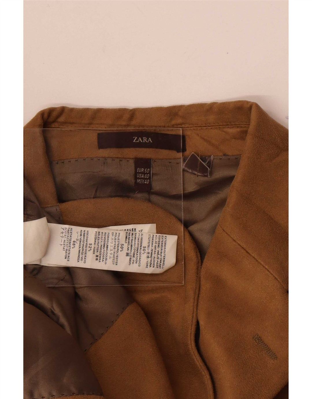 Zara Chaqueta tipo blazer de pana con 3 botones para hombre EU 50 Medium Beige Colourblock