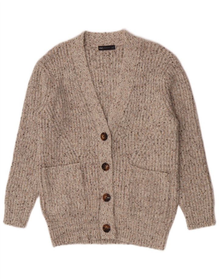 Marks & Spencer Suéter tipo cárdigan para mujer Reino Unido 44 Medio beige moteado