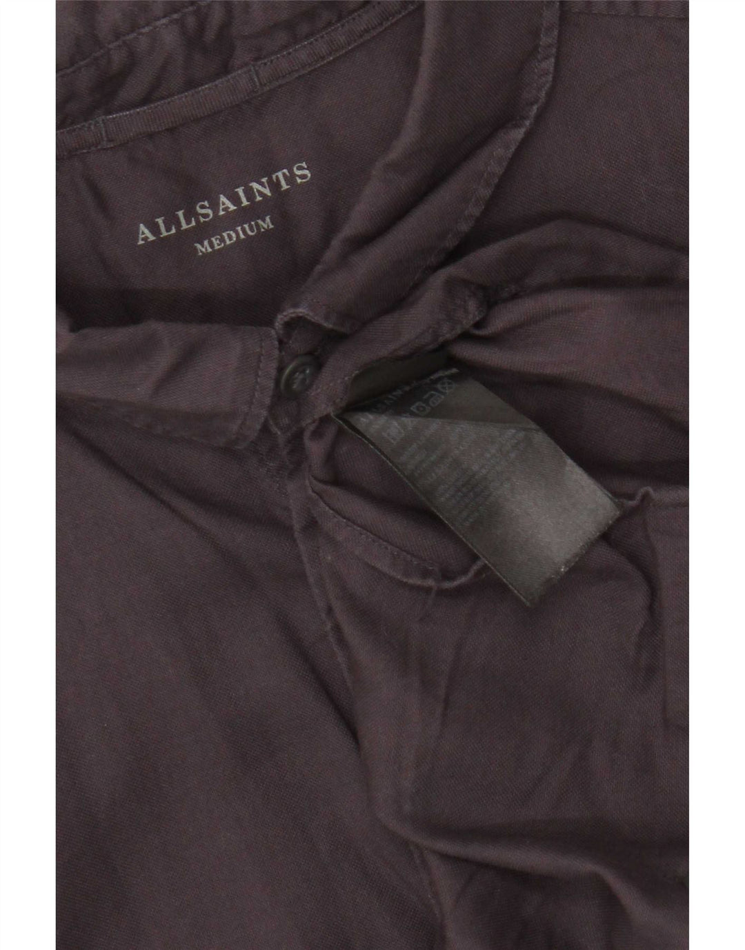 Camisa All Saints Hombre Mediana Algodón Negro