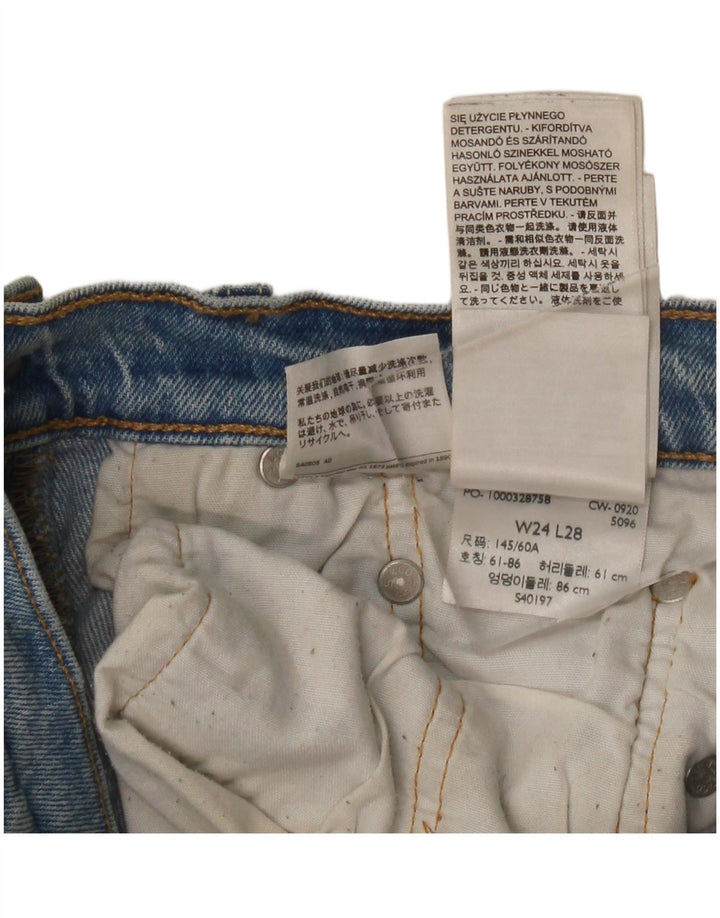 Vaqueros Levi's Mujer 501 Rectos W24 L28 Algodón Azul