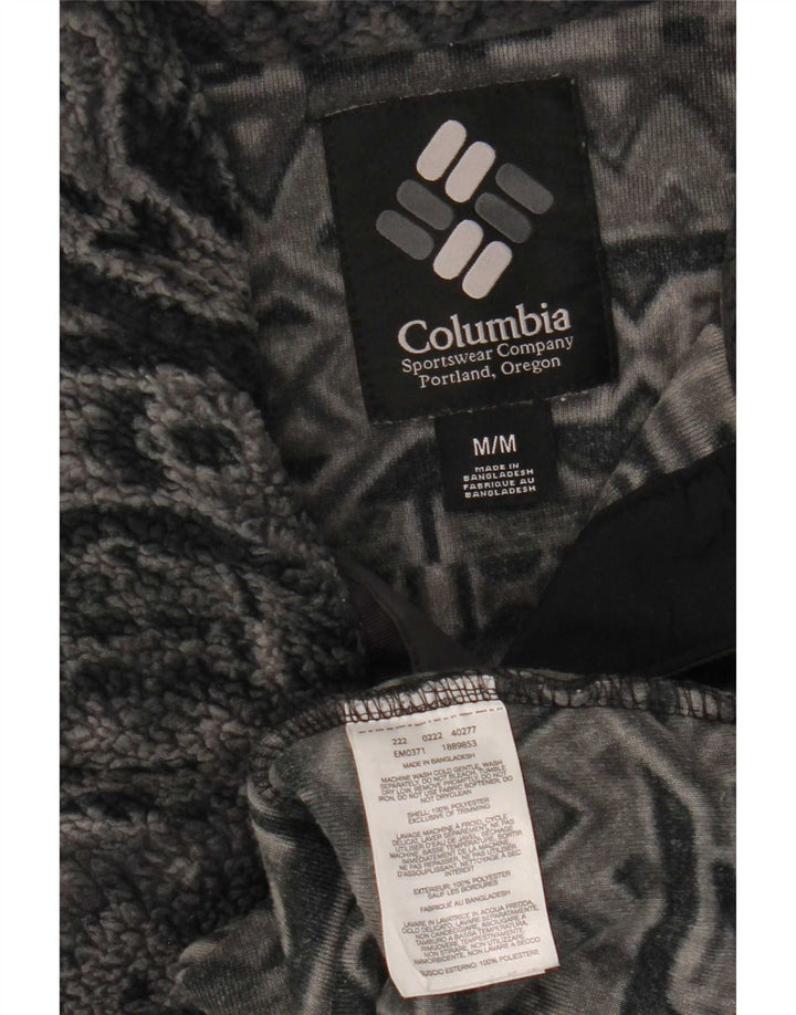 Columbia Jersey De Polar Con Cuello De Botón Para Hombre Poliéster Geométrico Gris Medio