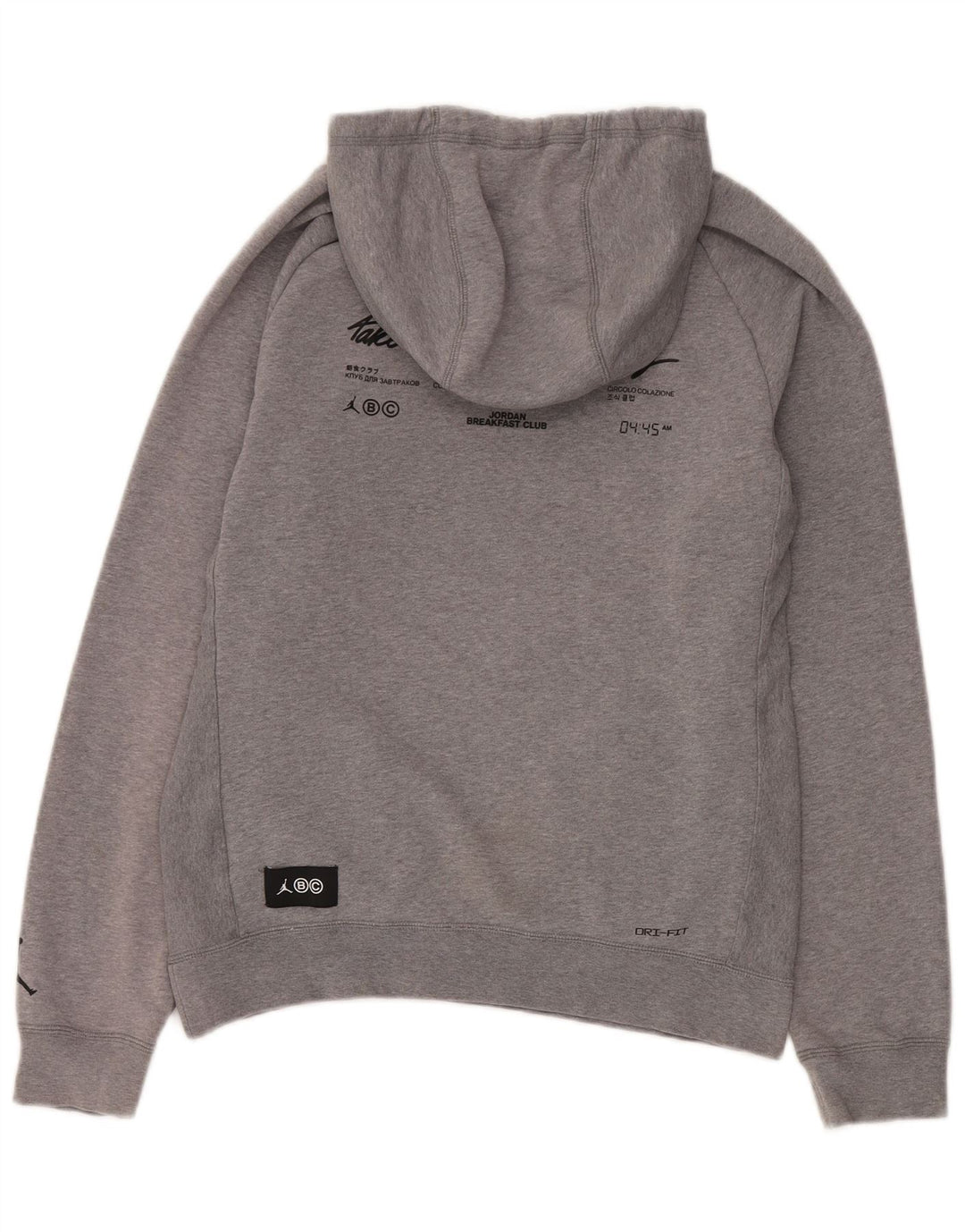 Jordan - Sudadera con capucha para hombre, diseño gráfico, talla pequeña, algodón gris