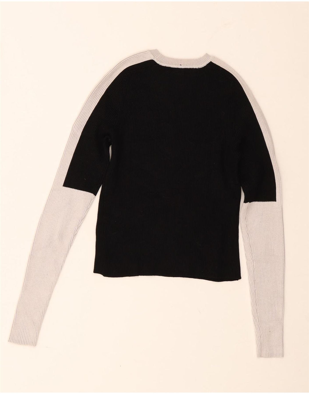 Zara Blusa Corta De Manga Larga Para Mujer UK 40 Medium Black Colourblock