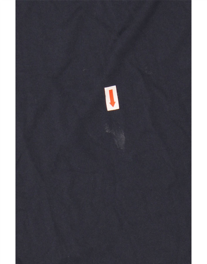 Dkny Hombre Cremallera Cuello Jersey Chándal Top XL Azul Marino Colorblock