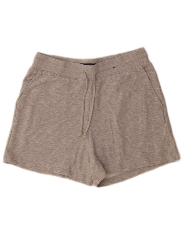 Marks & Spencer Womens Sport Shorts UK 14 Large Grey Flecked Cotton