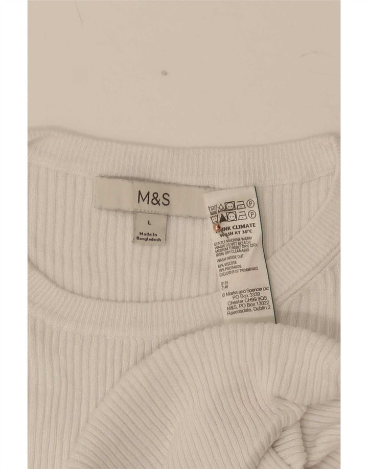 Marks & Spencer - Camiseta para hombre, talla grande, viscosa blanca