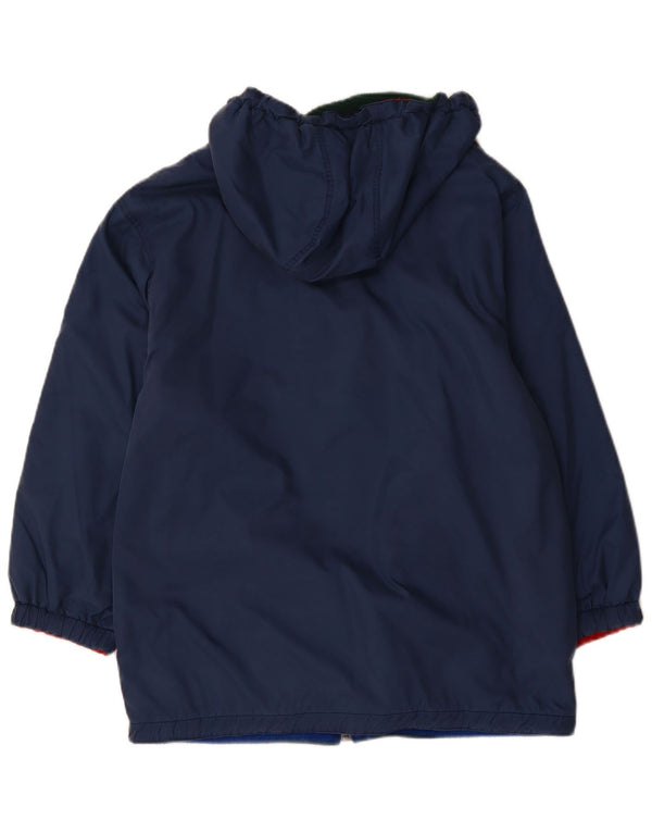 VINTAGE Chaqueta reversible con capucha de gran tamaño para mujer Reino Unido 12 Azul marino medio