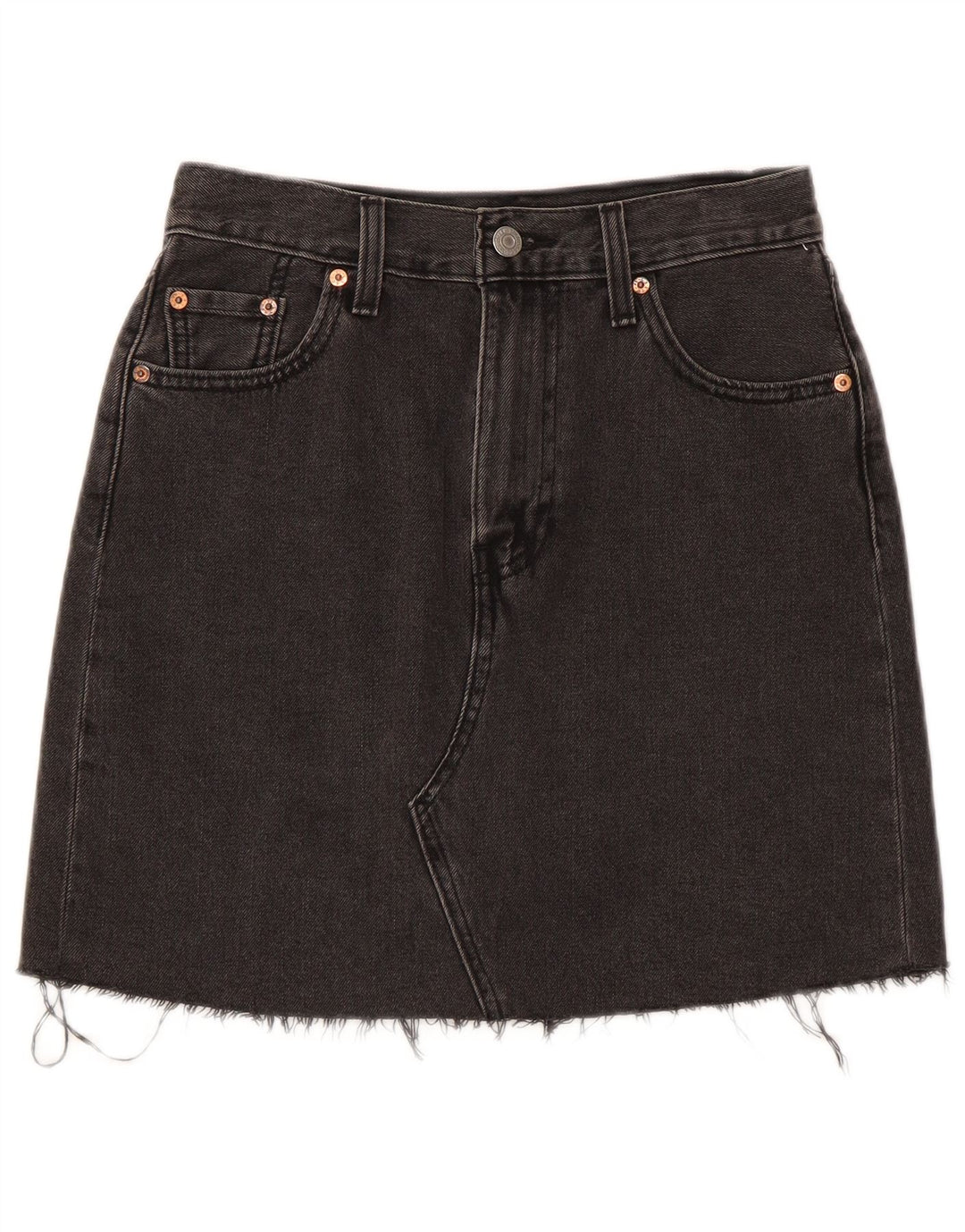 Falda Vaquera Levi's Mujer W26 Small Gris Algodón