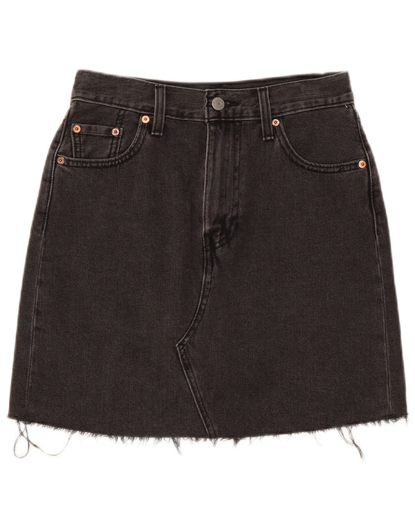 Falda Vaquera Levi's Mujer W26 Small Gris Algodón