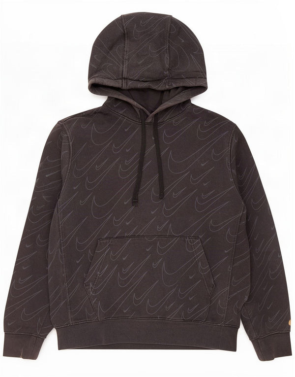 Nike Sudadera con capucha gráfica para hombre, talla pequeña, algodón negro