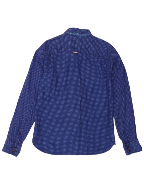 Camisa Tommy Hilfiger Hombre Algodón Moteado Azul Medio
