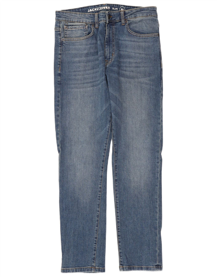 JACK WILLS Vaqueros ajustados para hombre W32 L32 Algodón azul