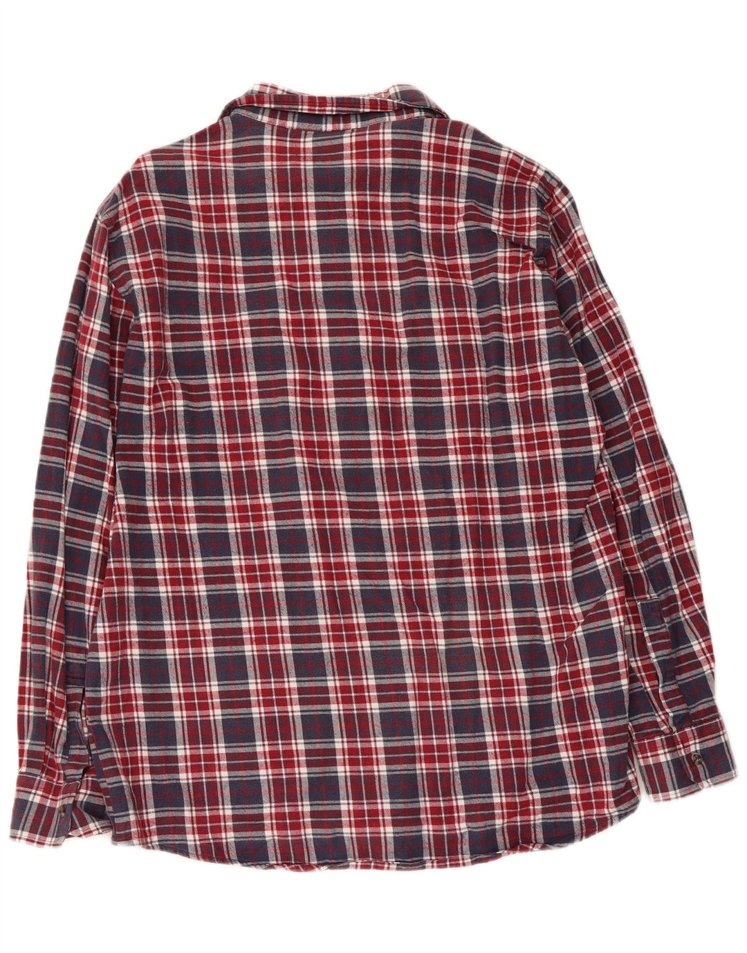 Camisa de franela para hombre Sea Barrier a cuadros rojos medianos