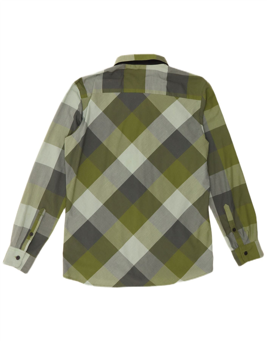 Camiseta Adidas Hombre UK 40/42 Verde Medio Cuadros Poliéster