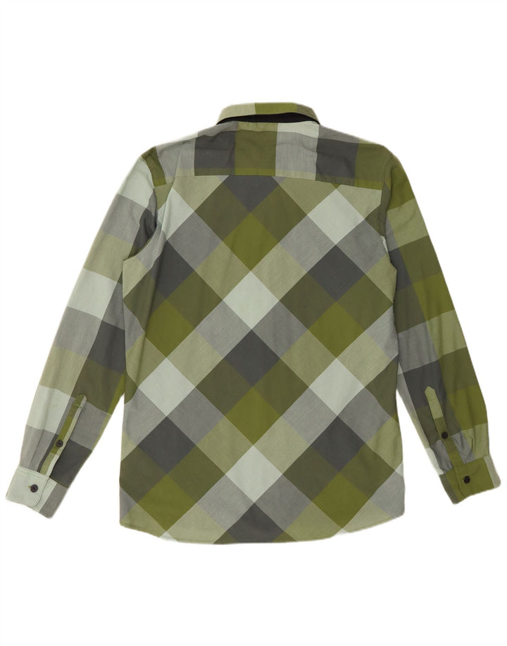 Camiseta Adidas Hombre UK 40/42 Verde Medio Cuadros Poliéster