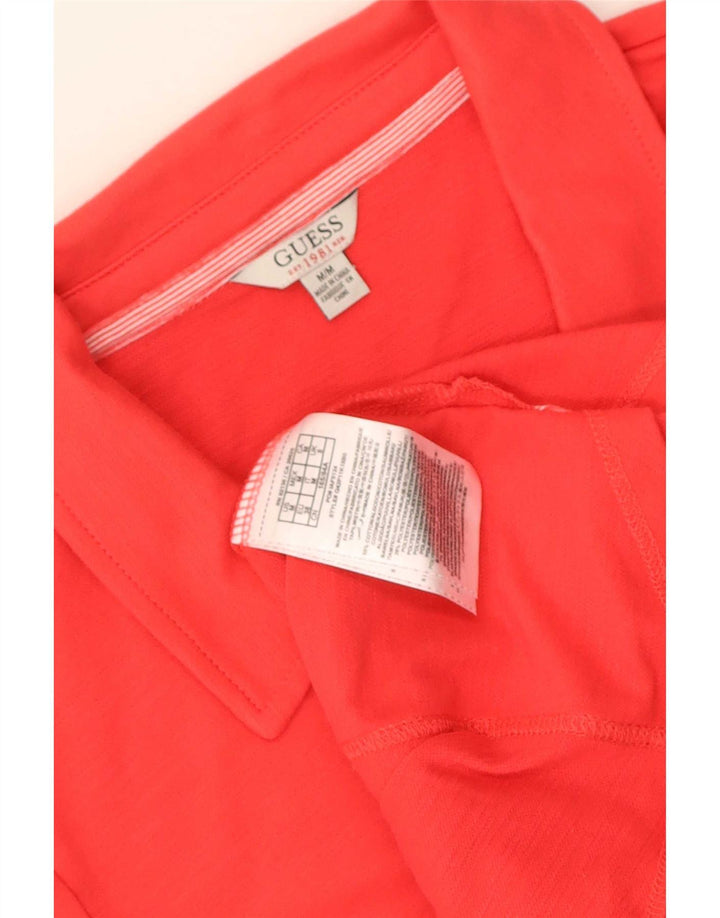 Guess Polo para mujer UK 12 Mediano Rojo Algodón