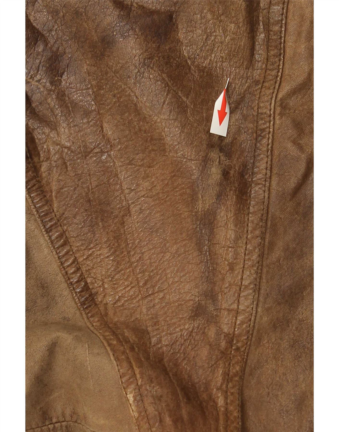 Chaqueta de cuero vintage para hombre Reino Unido 42 XL Marrón