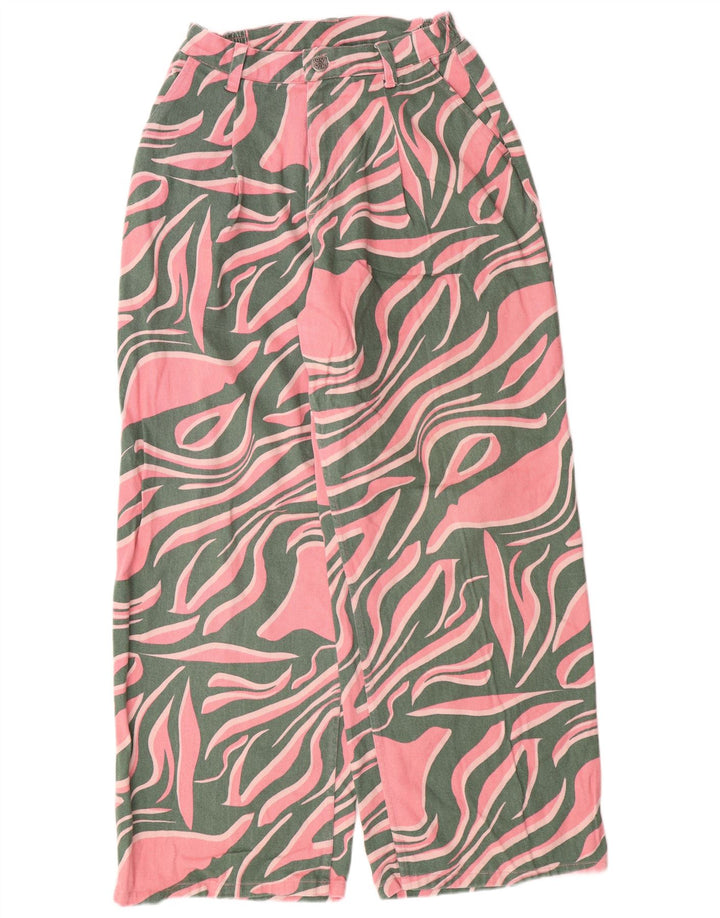 Lucy & Yak Vaqueros Sueltos De Cintura Alta Para Mujer W28 L29 Algodón Con Estampado Animal Rosa