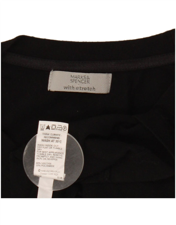 Marks & Spencer Top Bolero para mujer UK 44 Viscosa negra mediana