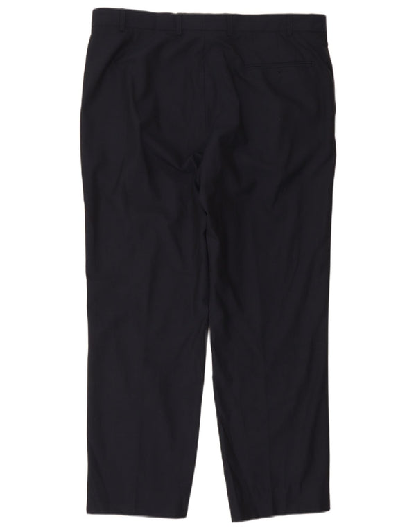 Marks & Spencer Pantalones de traje rectos Autograph para hombre W38 L35 Azul marino