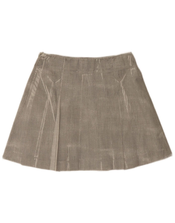 Minifalda plisada Trussardi para mujer IT 42 Medium W28 Grey Herringbone