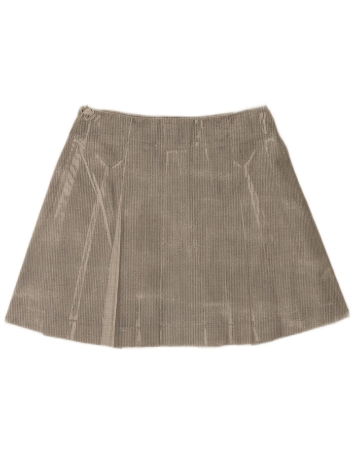Minifalda plisada Trussardi para mujer IT 42 Medium W28 Grey Herringbone