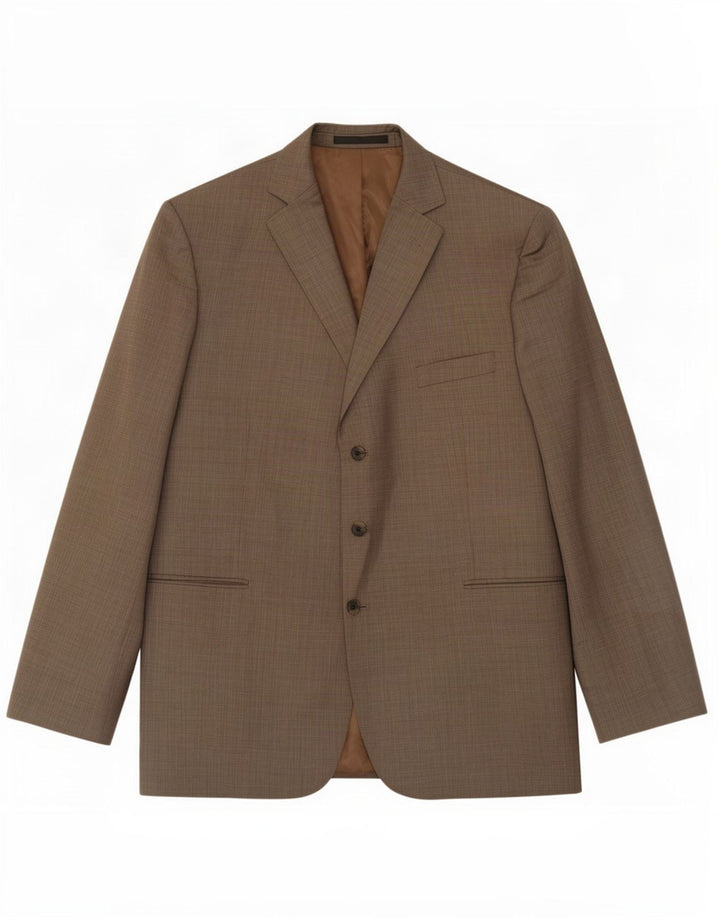 Marks & Spencer Chaqueta tipo blazer de 3 botones para hombre UK 48 2XL Lana beige