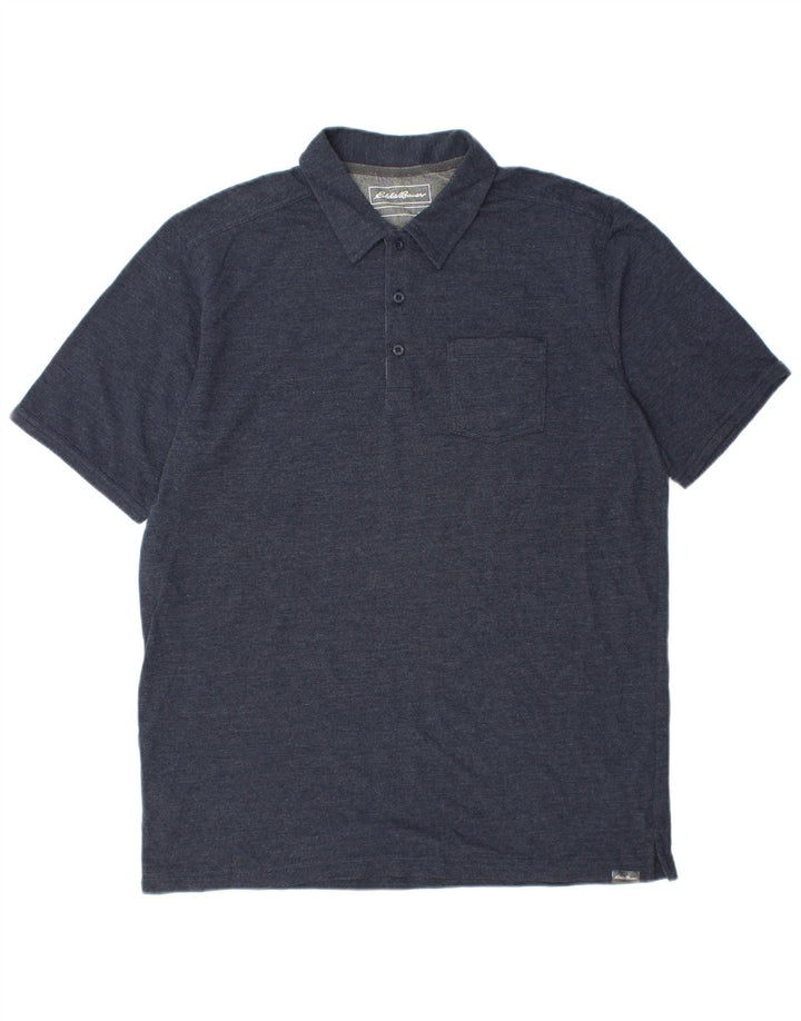 EDDIE BAUER Polo para hombre grande azul marino algodón