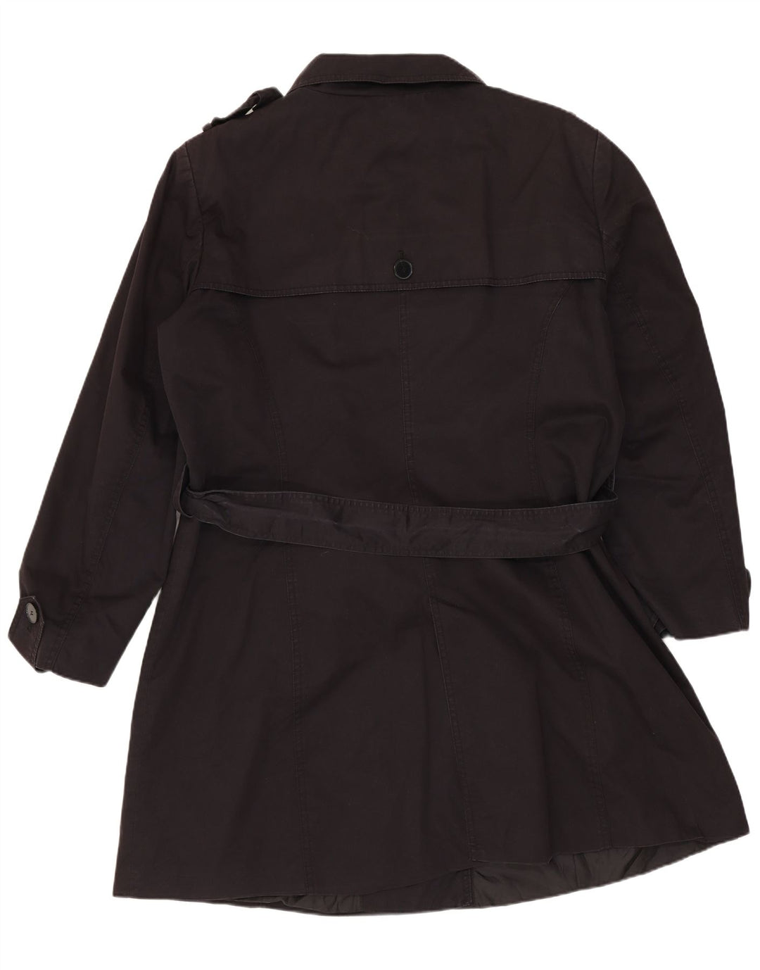 Zara Mujer Gabardina UK 20 2XL Azul Marino Algodón