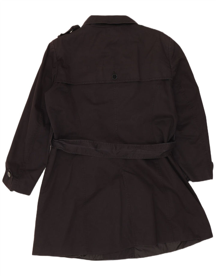 Zara Mujer Gabardina UK 20 2XL Azul Marino Algodón