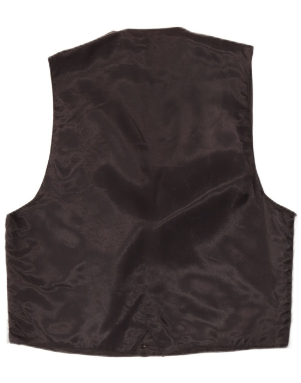 Vintage mujer chaleco Reino Unido 18 XL gris floral