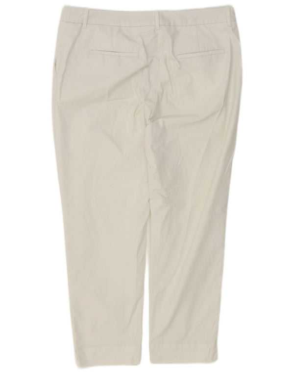 Marks & Spencer Pantalones Cortos Rectos para Mujer UK 40 Large W36 L25 Blanco