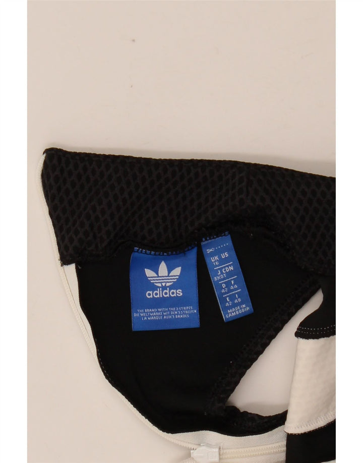 ADIDAS Vestido ajustado gráfico para mujer Reino Unido 46 Grande Blanco Colorblock