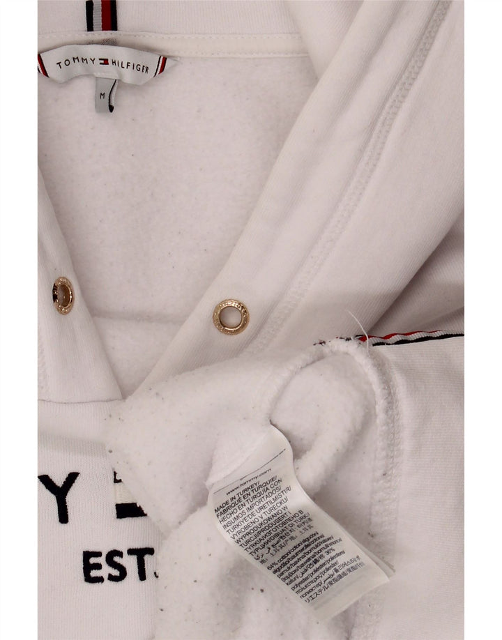 TOMMY HILFIGER Jersey con capucha y gráfico extragrande para mujer UK 40 Mediano Blanco