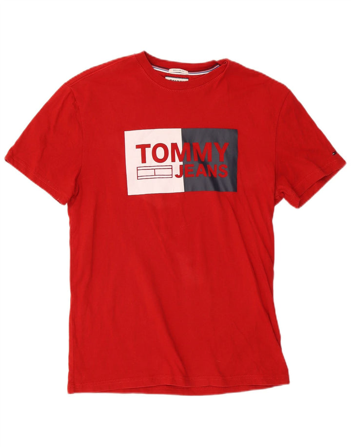 Tommy Hilfiger Camiseta gráfica de corte regular para hombre Top Small Rojo