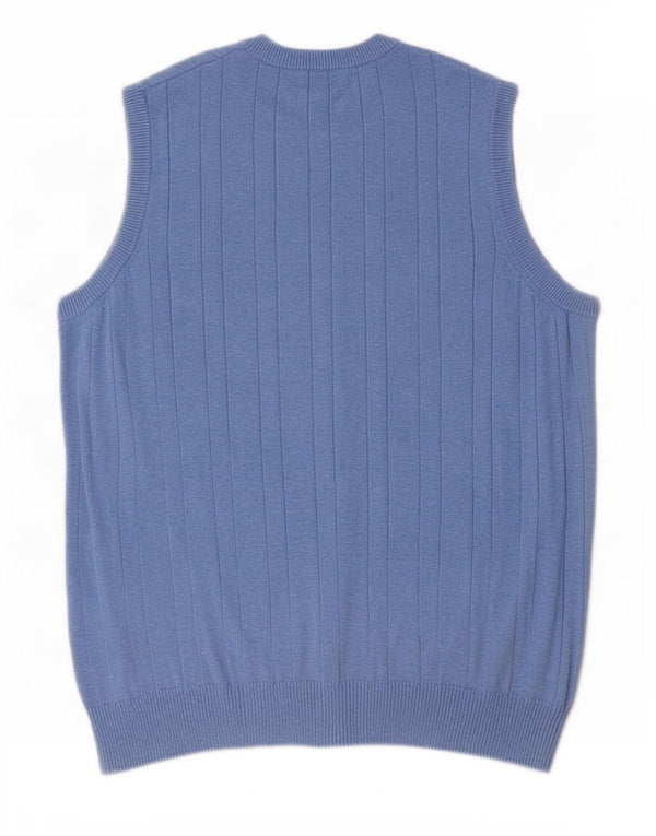 Marks & Spencer - Camiseta sin mangas para hombre, talla pequeña, algodón azul