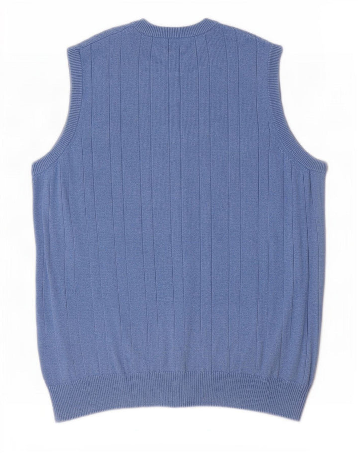 Marks & Spencer - Camiseta sin mangas para hombre, talla pequeña, algodón azul