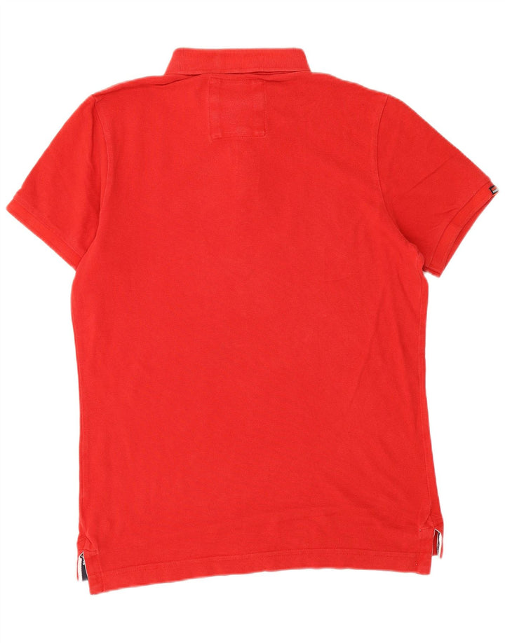 Superdry Polo para hombre de algodón rojo grande