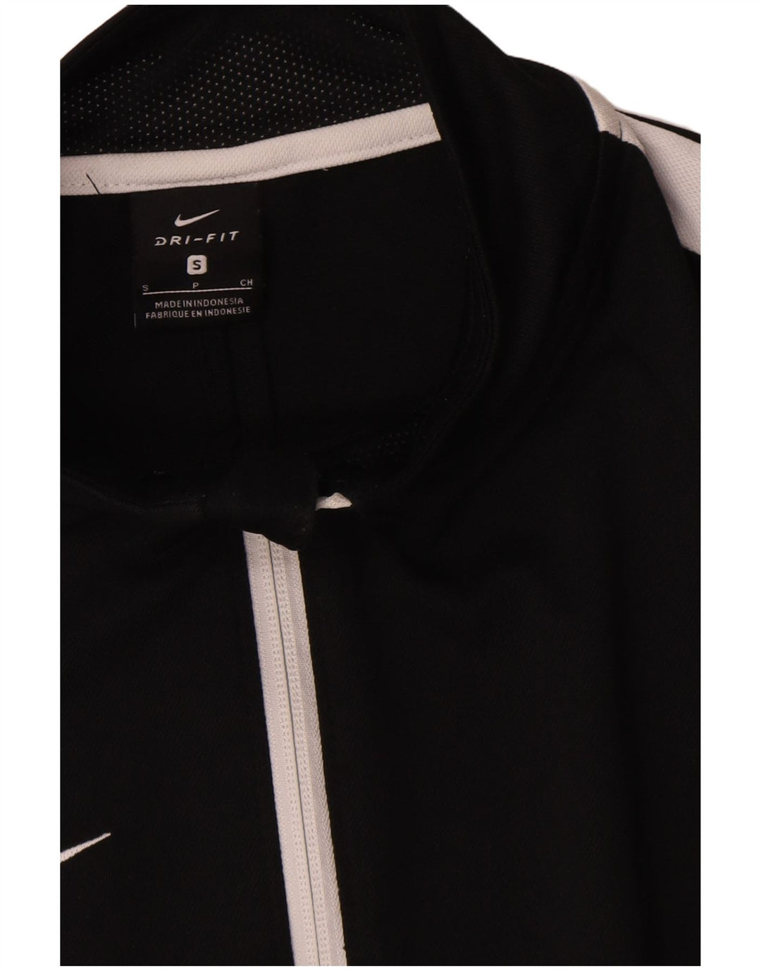 Nike Hombre Dri Fit Chándal Top Chaqueta Pequeña Negro Colorblock Poliéster