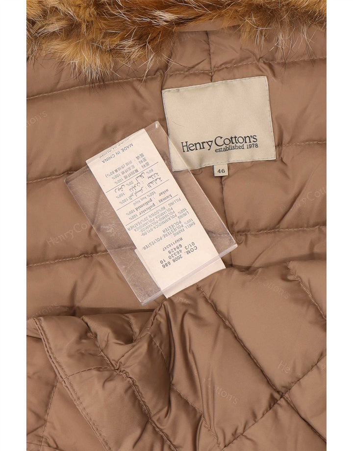 Henry Cottons Chaqueta acolchada para mujer IT 46 Poliéster marrón grande