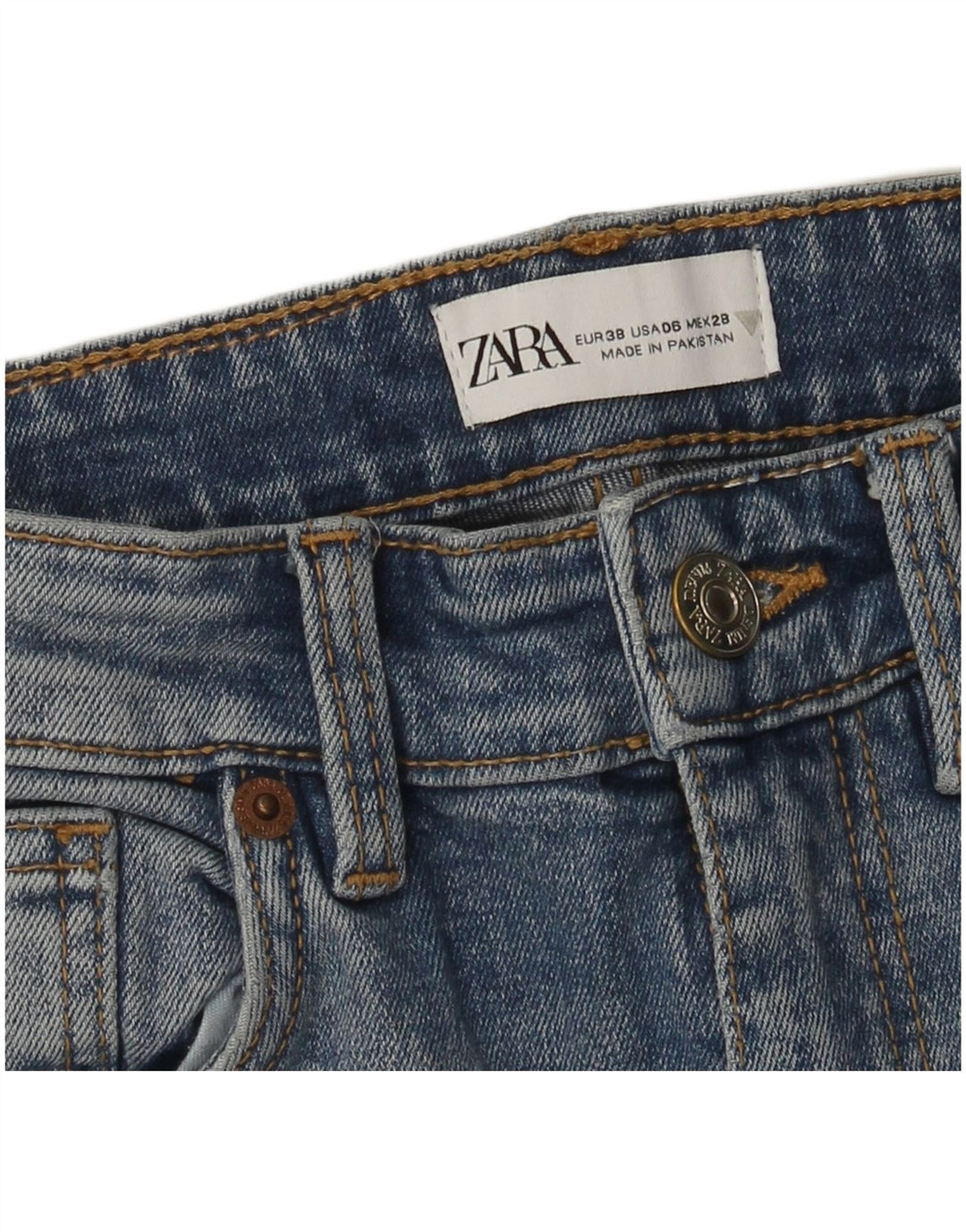Zara Vaqueros Bootcut para Mujer EU 38 Small W28 L26 Azul