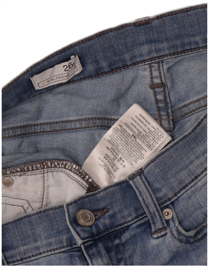 Vaqueros Gap Girlfriend Slim W26 L29 Algodón Azul