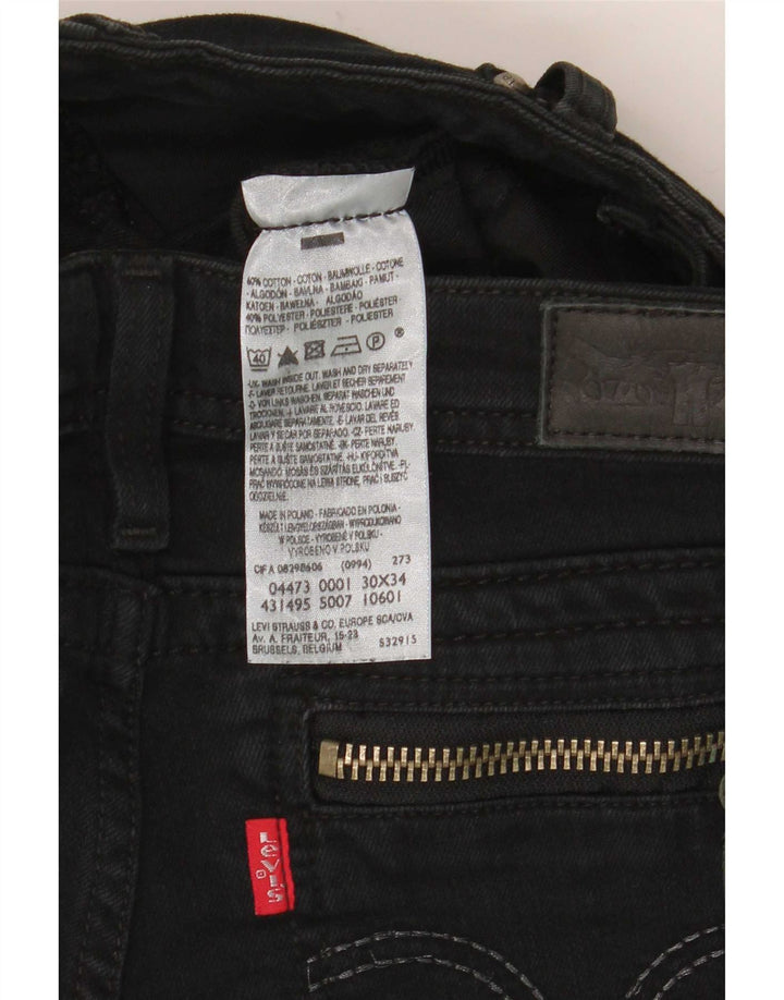 Levi's Vaqueros Pitillo Mujer W30 L29 Algodón Negro