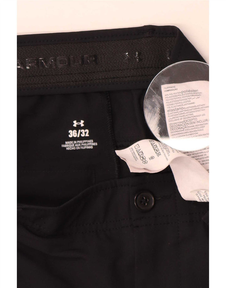 Under Armour Pantalón chino ajustado para hombre W36 L32 Poliéster negro