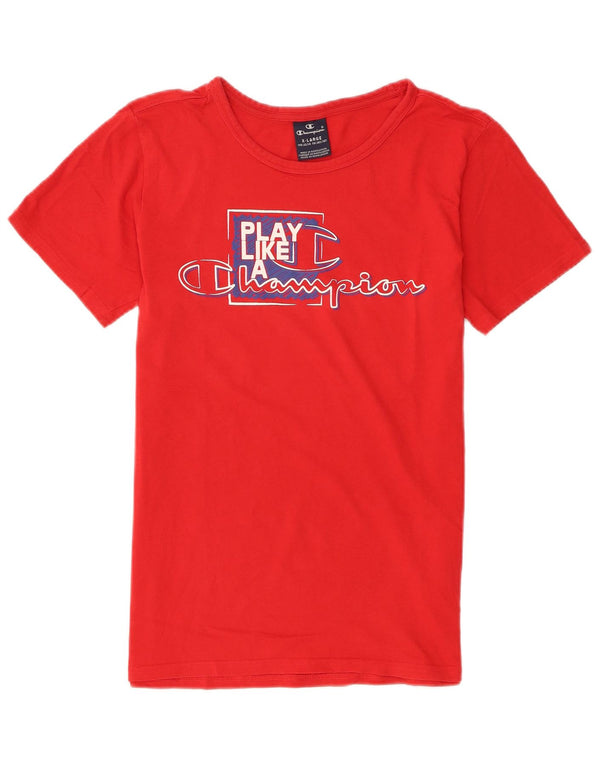 Champion Camiseta gráfica para niño 13-14 años XL Algodón rojo