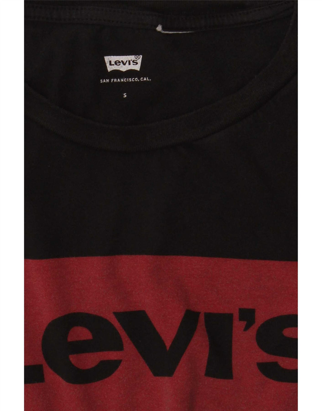 Levi's Camiseta gráfica para mujer Top UK 10 Small Black