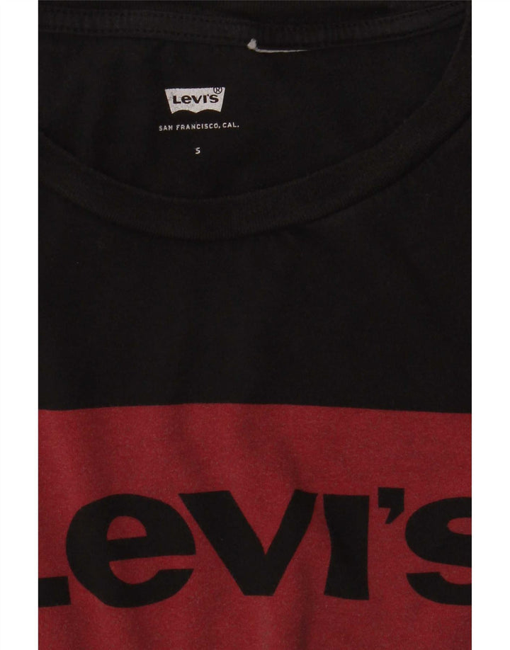 Levi's Camiseta gráfica para mujer Top UK 10 Small Black