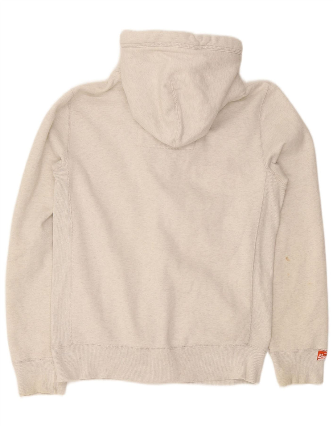 Superdry Jersey con capucha y cremallera gráfica para hombre de algodón blanco mediano