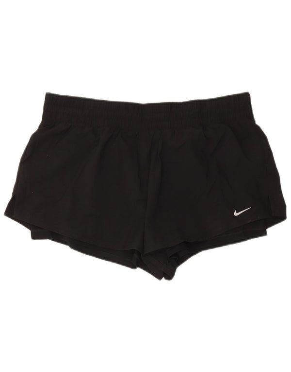 Nike Pantalones cortos deportivos Dri Fit para mujer UK 40 XL Poliéster negro