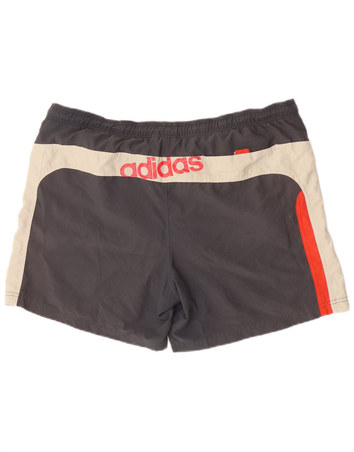 Adidas Hombre Bañador Corto XL Gris Colorblock Poliéster